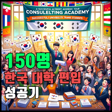 편입 전문 컨설팅 학원, 150명 유학생 한국 대학교 편입 성공기