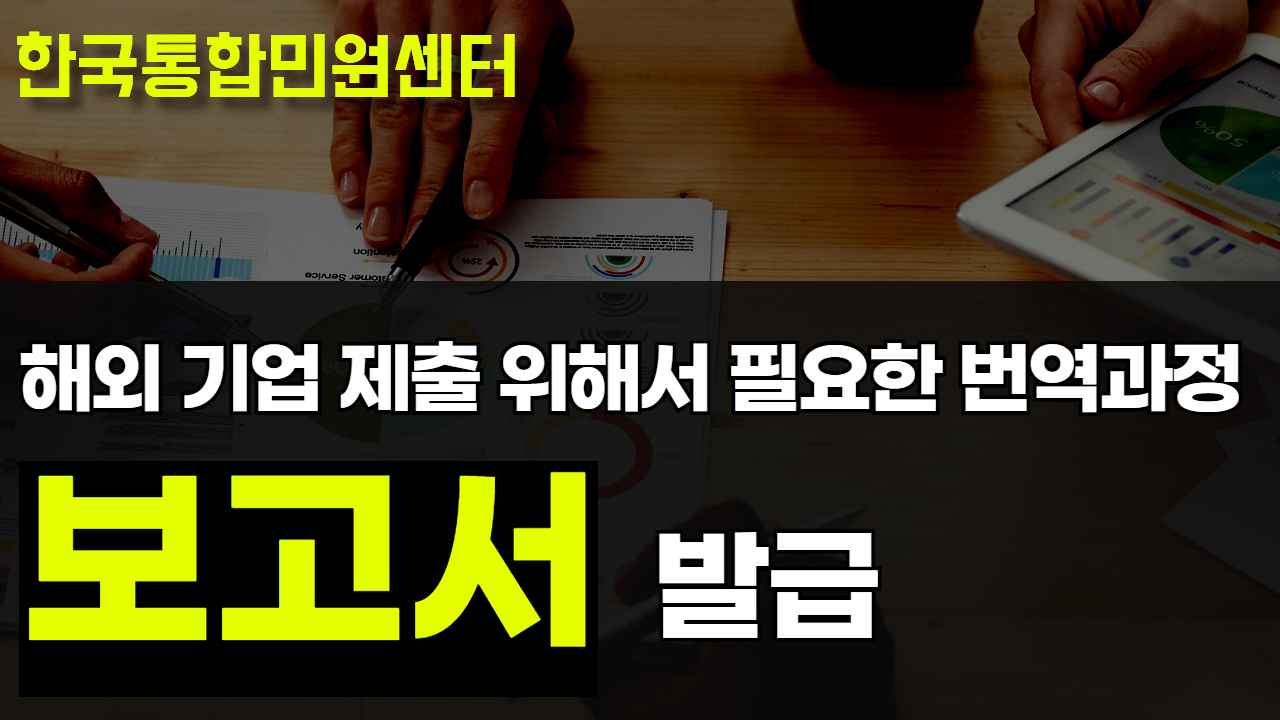 보고서(기업, 회계, 감사) 종류 해외 제출 시 번역 과정 진행 할 때 인터넷으로만 진행 할 수 있다
