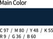 Main Color:C97/M80/Y48/K55/R9/G36/B60